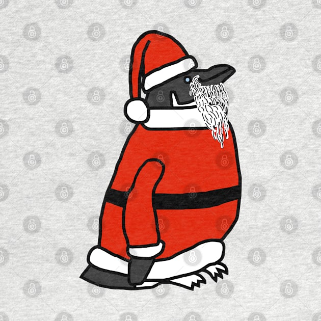 Cute Christmas Santa Penguin by ellenhenryart